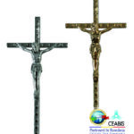 Croce con Cristo finitura nikel